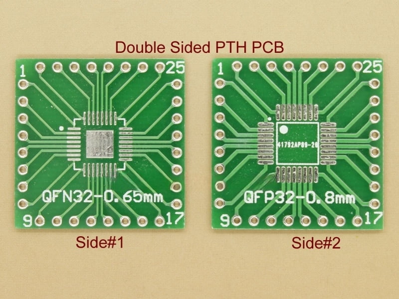 QFP32 QFN32 0.65mm 0.8mm SMD Adapter PCB