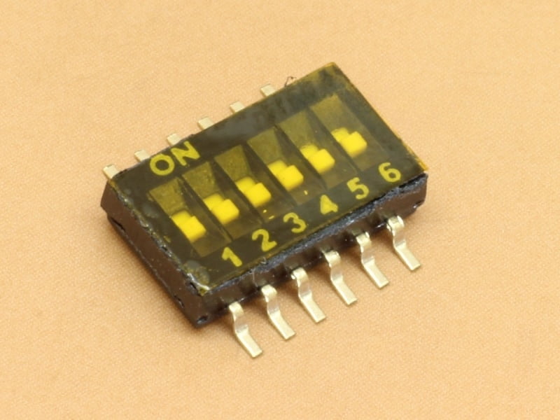 6 Pin 1.27mm DIP switch SMD Straight
