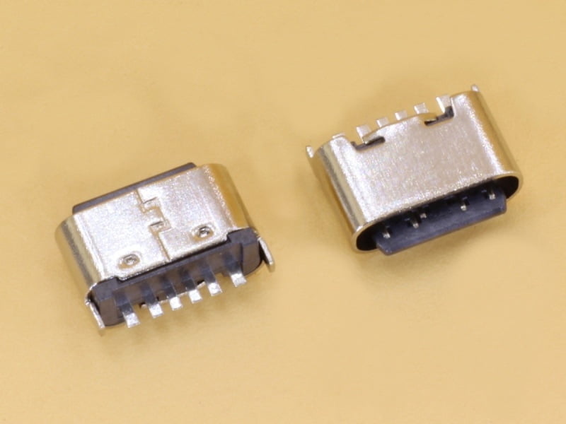 USB Type-C 6P USB 180 DIP 5mm