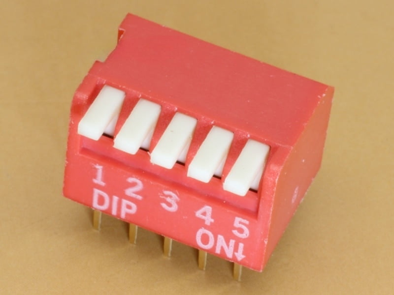 5 Pin 2.54mm DIP switch R/A Piano Type