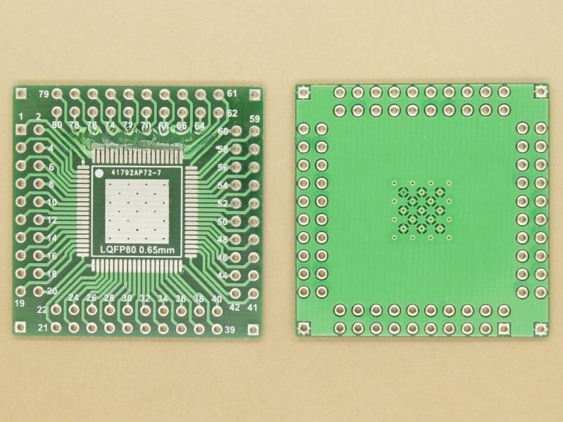 QFN80 LQFP80 0.65mm SMD Adapter PCB