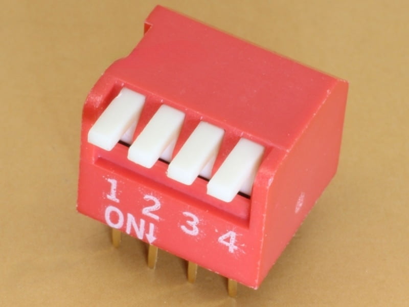 4 Pin 2.54mm DIP switch R/A Piano Type
