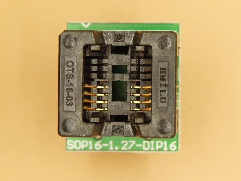 SOIC8, SOP8 SMD ZIF Socket for Narrow Body 3.81mm having 1.27mm pitch