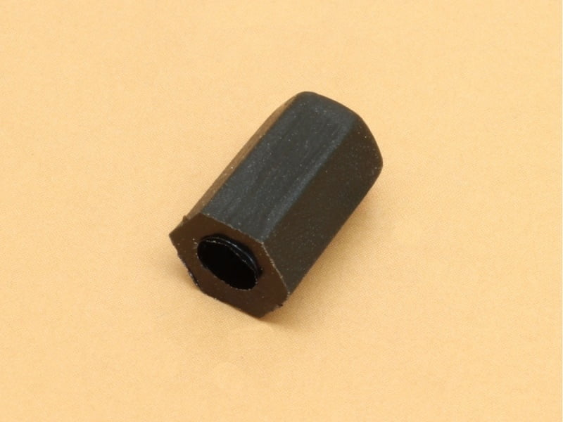 10mm Black Nylon 3.5mm Hole Hex Spacer