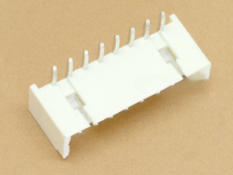 8 pin JST 1.25mm Through Hole Header Horizontal Right Angle