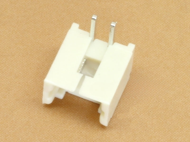 2 pin JST 1.25mm Through Hole Header Horizontal Right Angle