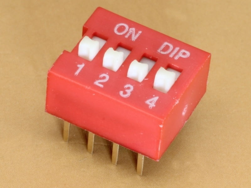 4 Pin 2.54mm DIP switch