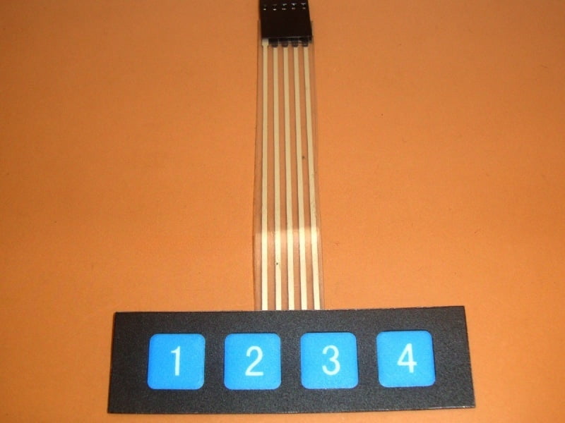 Keypad 4 SW, Membrane type, Self Adhesive