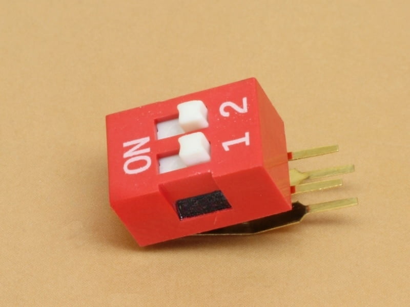 2 Pin 2.54mm DIP switch Right Angle