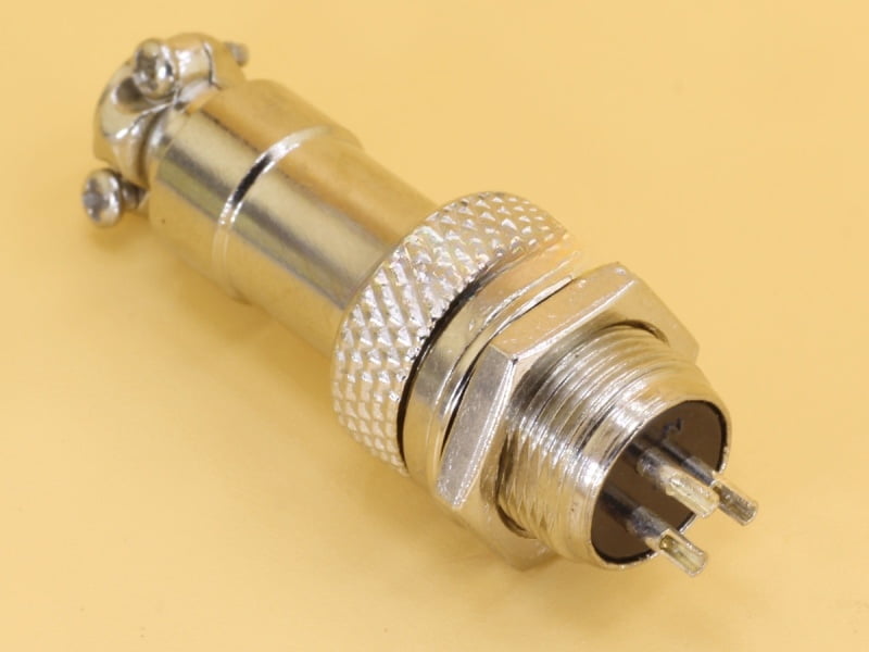 3P Metal Mini Round Shell Aviation Male and Female Circular Connectors GX12 - 12mm