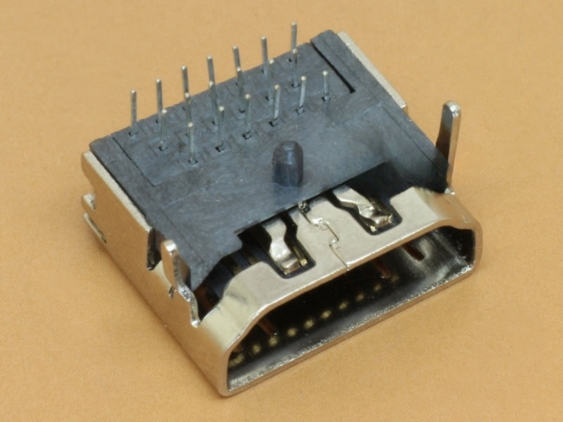 HDMI A-type 19P HD Female Three Row Through Hole