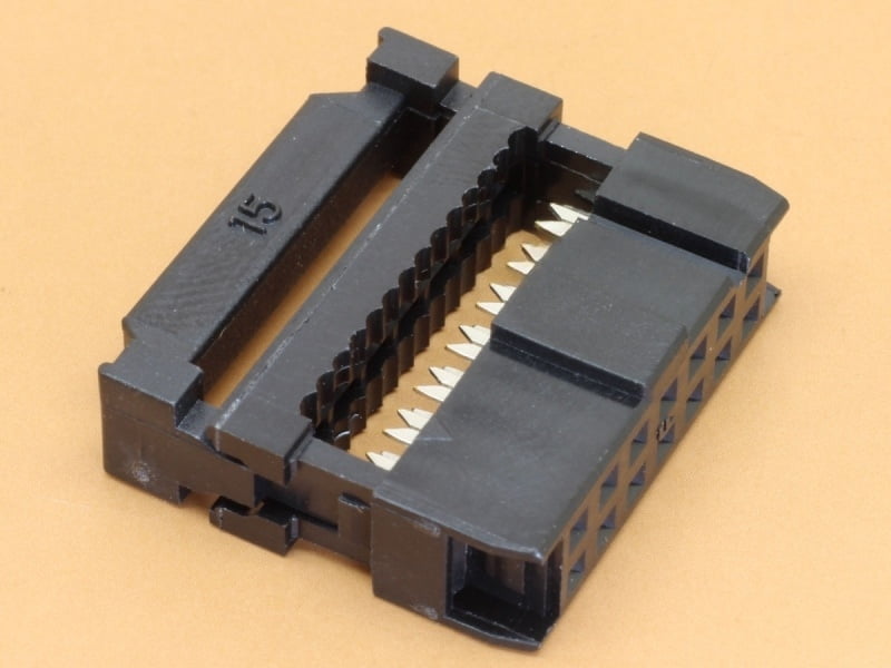 14 pin IDC Female Connector with Strain Relief