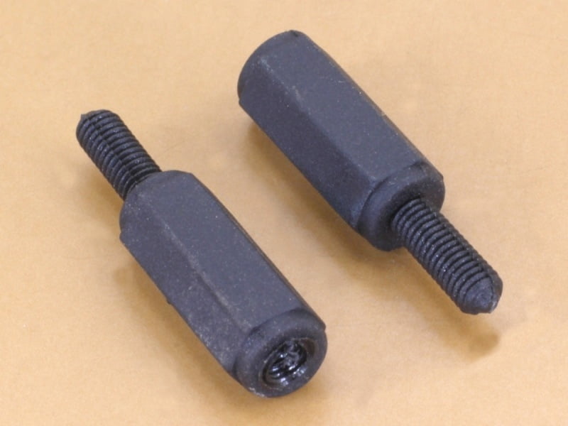 M3 x 15mm PCB Nylon Black Threaded Male/Female Spacer
