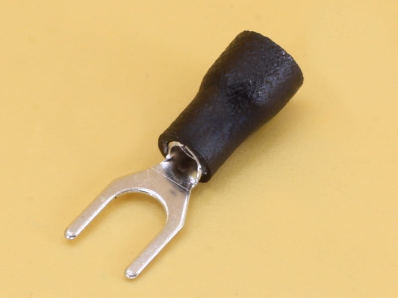 Fork Insulated Terminal - Wire 0.5-1.5 sq.mm - Bolt M4 - Width 6.2mm - 10A