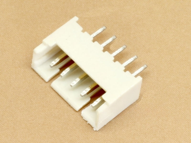 5 pin JST 1.25mm Through Hole Header Vertical Straight