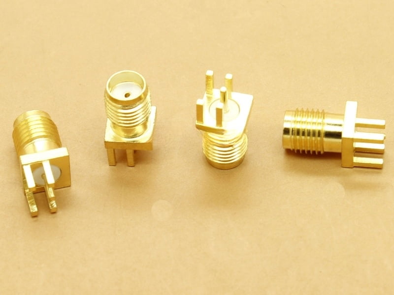 SMA Female PCB Edge Mount - SMA-KE - PCB Size 1.6mm