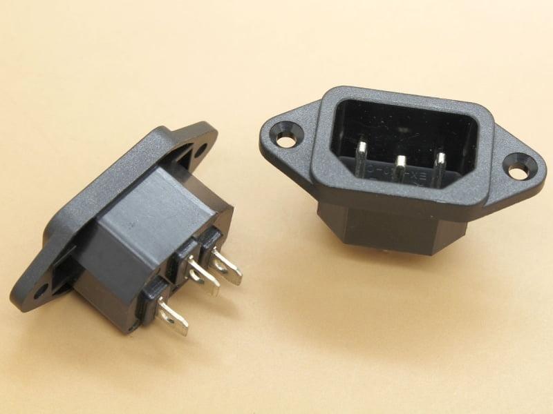 AC Power Socket - Screw Mount - IEC 60320 C14 - 2500W (250Vx10A)