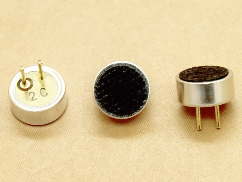 Omnidirectional Electret Condenser Microphone 6x2.7mm with pins - 6027 - Capacitive - Sensitivity -60db
