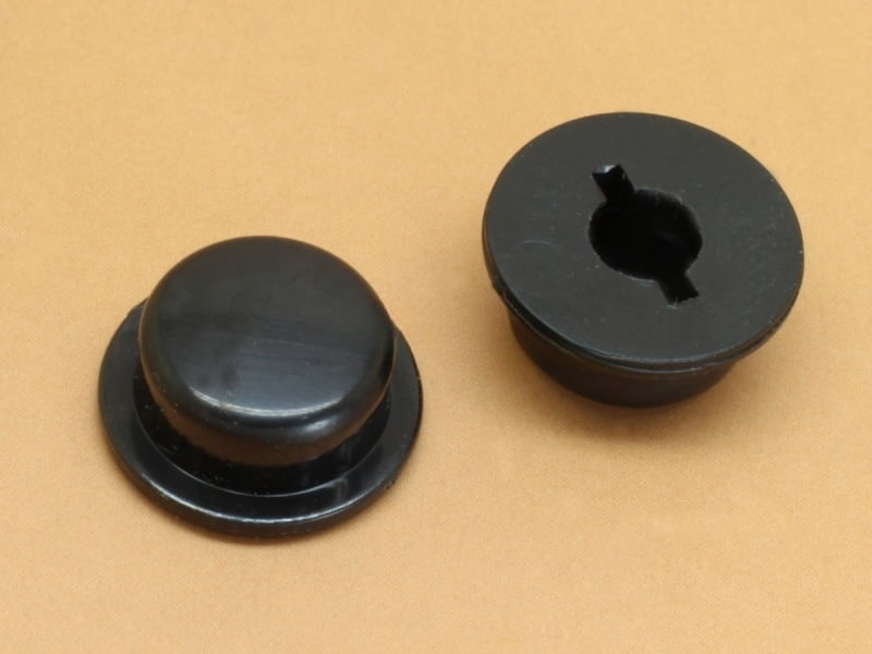 Black Cap for 6x6mm Tactile Switches - R7.5mm for 6/7/8mm switch height