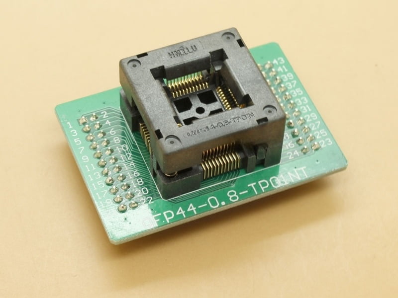 QFP44 TQFP44 LQFP44 - 0.8mm - Body 10x10mm(12x12mm with Pins) - ZIF Socket