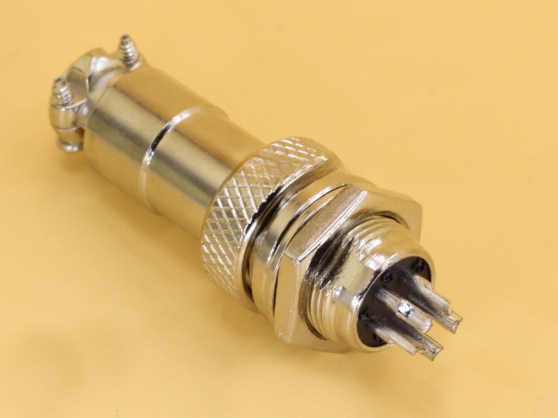 5P Metal Mini Round Shell Aviation Male and Female Circular Connectors GX12 - 12mm