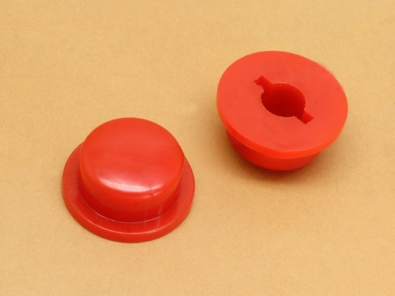 Red Cap for 6x6mm Tactile Switches - R7.5mm for 6/7/8mm switch height