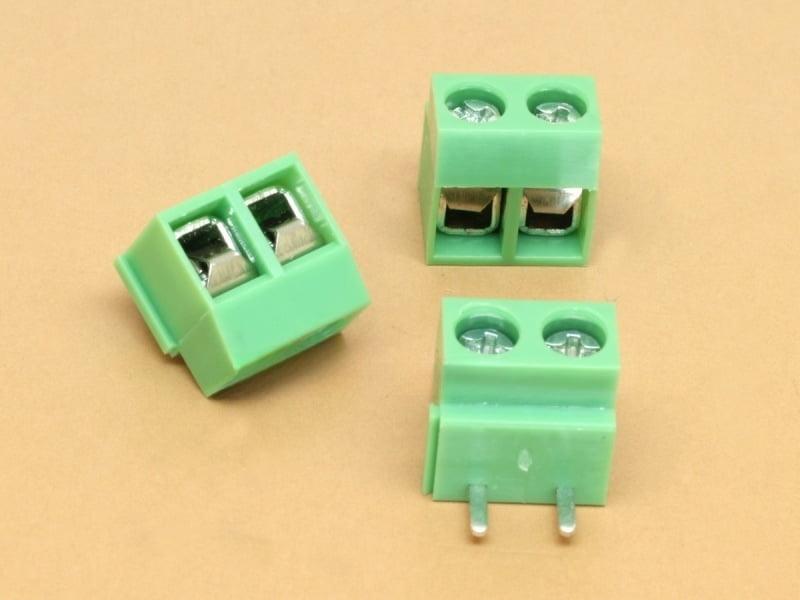 2 Pin 5mm 10A Screw Terminal Light Right Angle