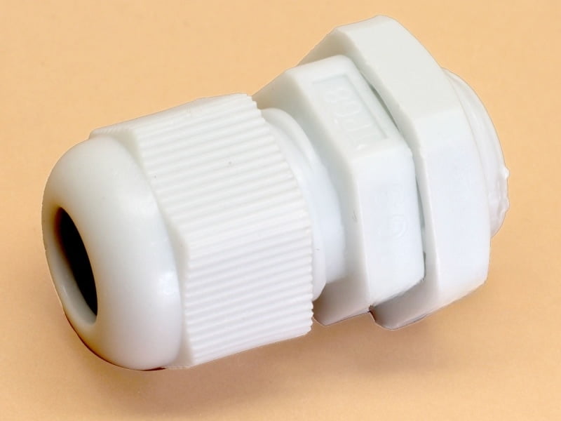 PG9 White Nylon Cable Gland for Cable Dia 6-8mm