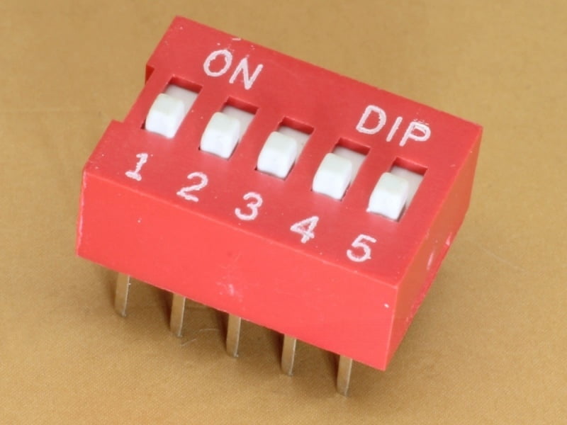 5 Pin 2.54mm DIP switch