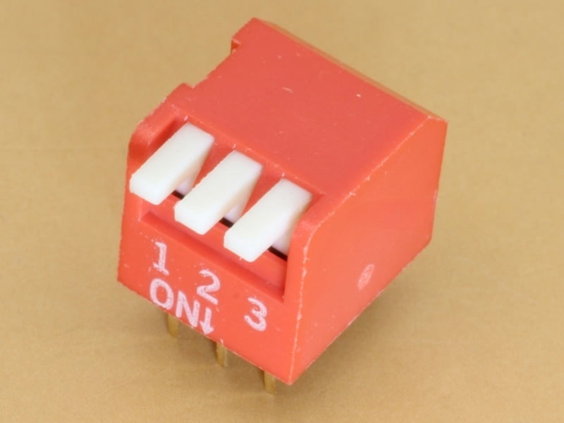 3 Pin 2.54mm DIP switch R/A Piano Type