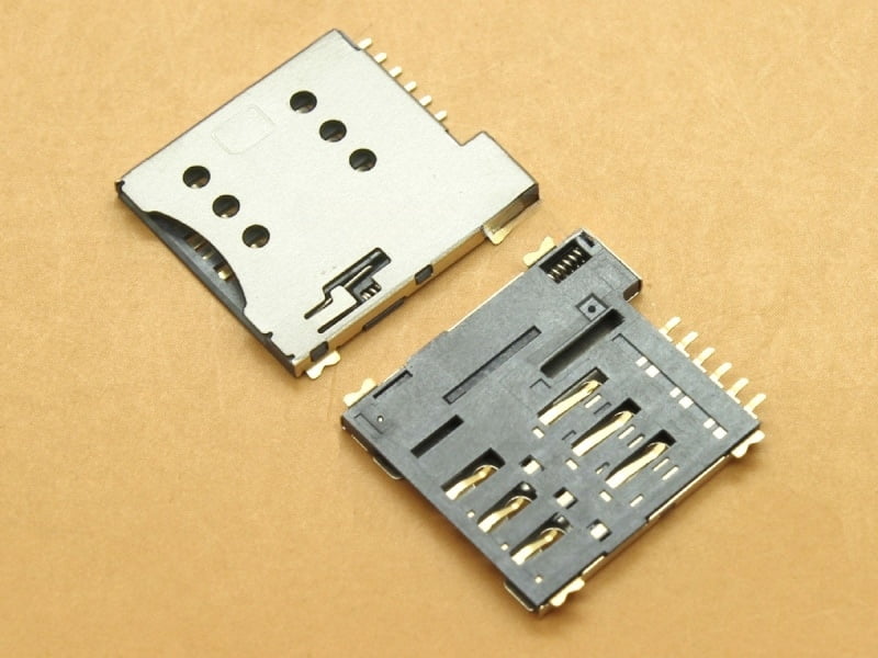 Micro SIM Card Socket - 6 pins - Spring Loaded Push type