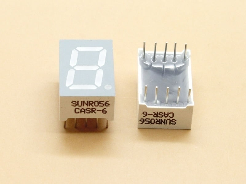 7 Segment LED Display CA, Red, Common Anode (Plus)