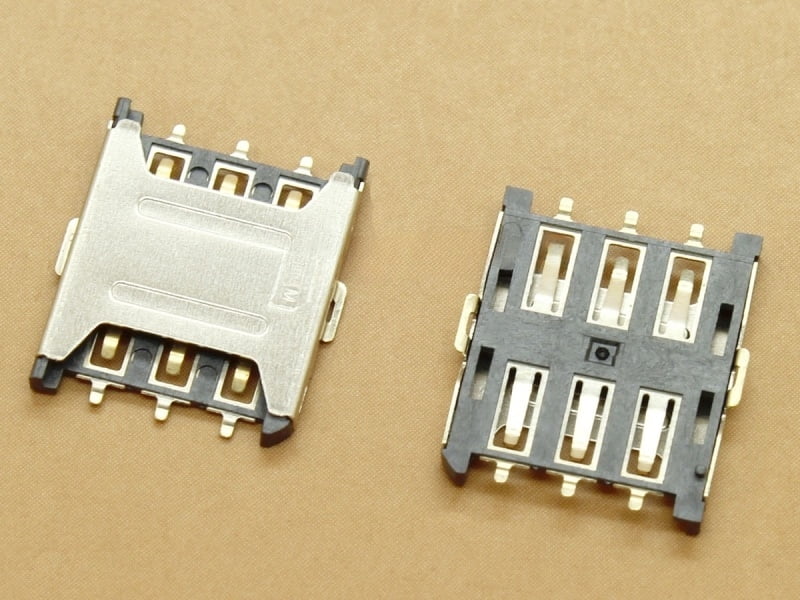 Nano SIM card Socket - 6 Pins - Push In type