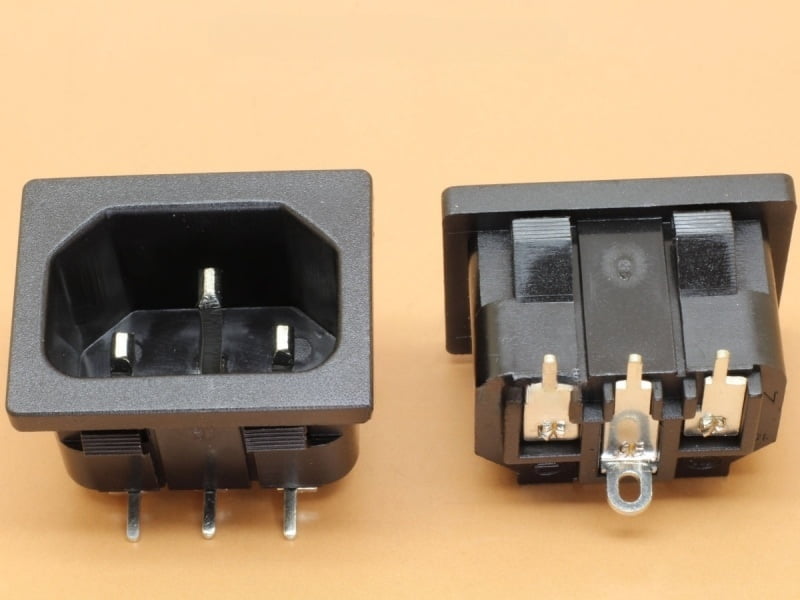 AC Power Socket - PCB Mount - IEC C14