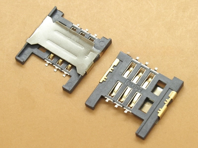 SIM Card Holder - 6 pin - Push In type