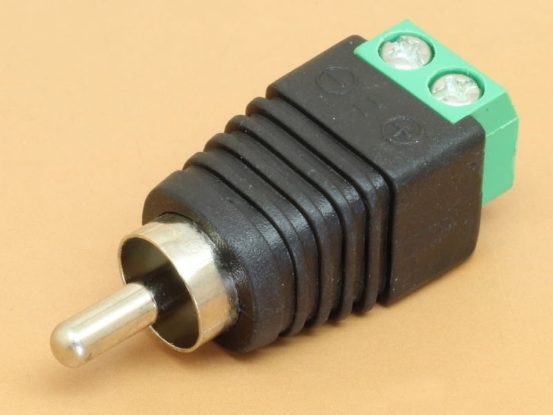 RCA Male to Screw Terminal Adapter
