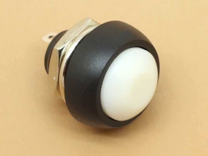 White Push Button Switch 12mm Waterproof Momentary