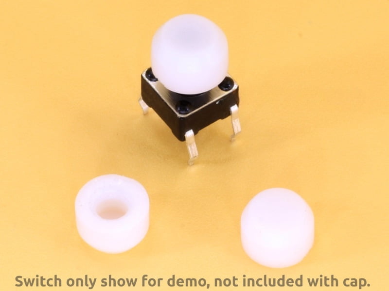 White Soft Silicone Switch Cap