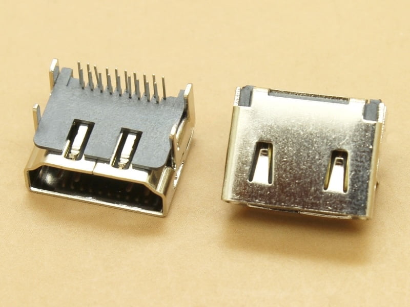 HDMI A-type 19P HD Female Double Row Through Hole
