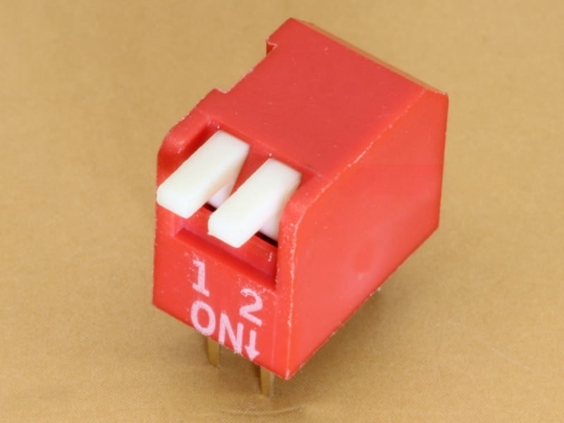 2 Pin 2.54mm DIP switch R/A Piano Type