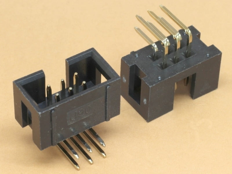 6 pin Box Header, Right Angle