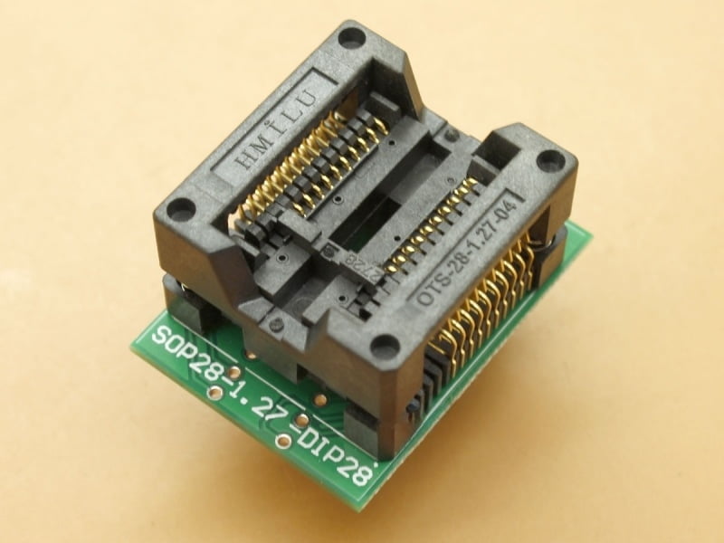 SOIC20 SOP20 - 1.27mm - Body 7.5mm (300mils) - ZIF Socket