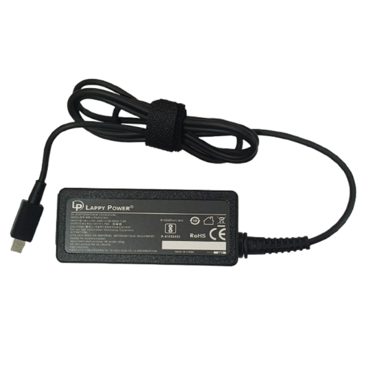 Laptop Adapter compatible for ASUS (33W 1.75A 19V) USB Mini Pin | Suitable for Asus EeeBook X205 / E202 Series & Asus VivoBook E200 Series & Asus Transformer Book Flip TP200 Series