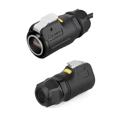 BD24-RJ45 Series RJ45 Male Plug IP67 Metal Shell Waterproof Ethernet Connector