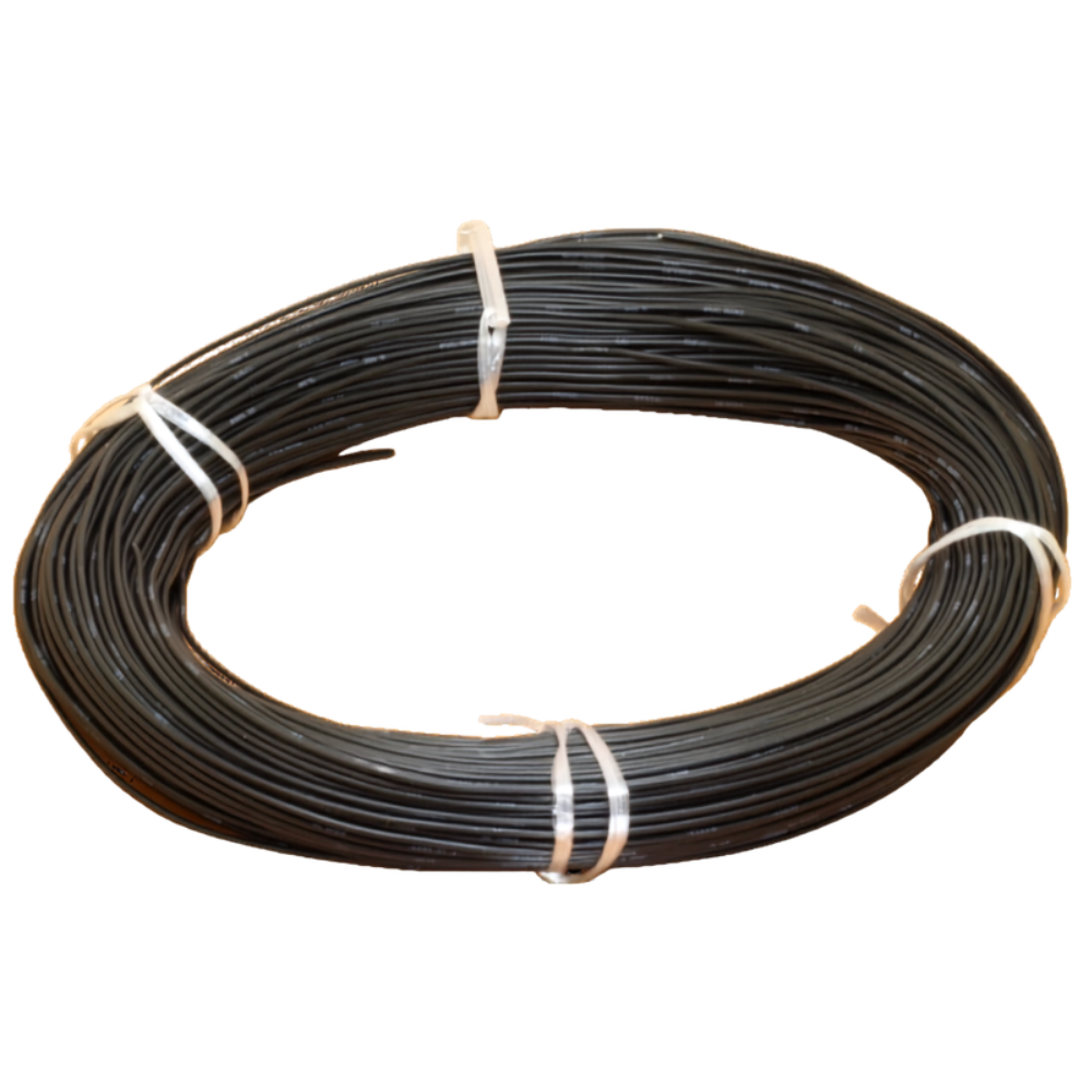 Black 23/38 SWG 0.42 sq mm Flexible Hook up Wire PVC Tinned Copper - Full Roll of 92 meters