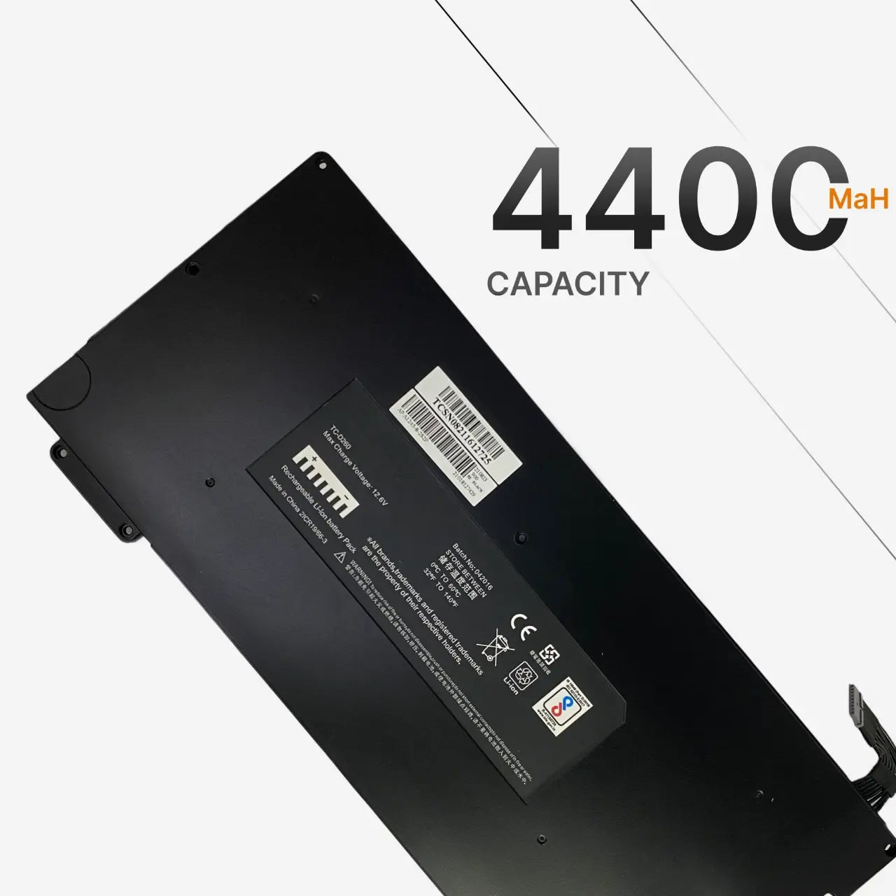 Compatible Laptop Battery for Apple A1245 - A1237 A1304 Laptop (4400mAh, 4-Cell)