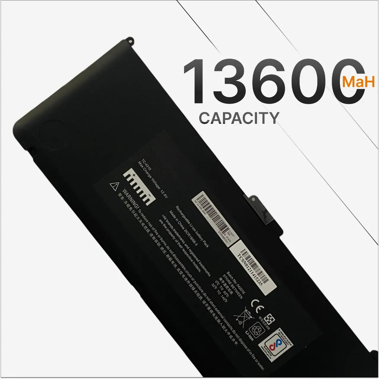 Compatible Laptop Battery for Apple A1309 - MacBook Pro 17- A1297 Laptop (13600mAh, 8-Cell)