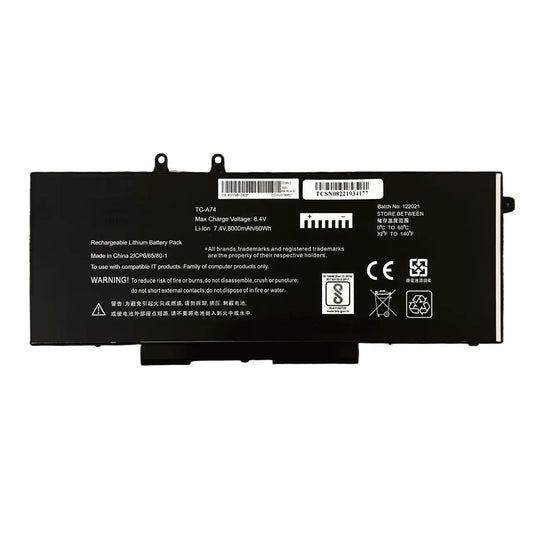 Compatible Laptop Battery for Dell 3541/4GVMP - Latitude 5400, 5401, 5500 Laptops (8000mAh, 4-Cell)