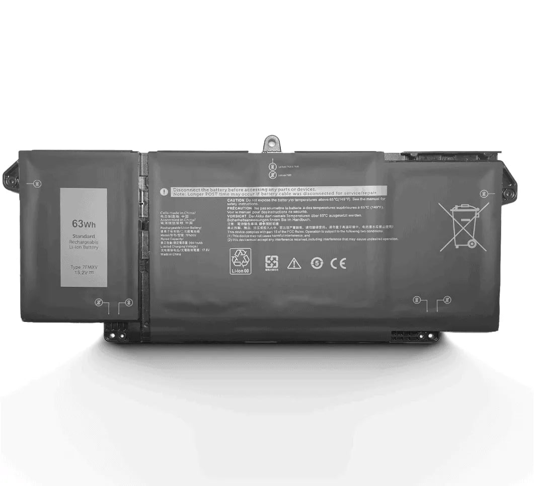 Compatible Laptop Battery for Dell 7FMXV, 9JM71 - Latitude 5320, 7420, 7320, 7520 Laptops (3400mAh, 4-Cell)