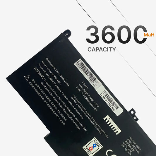 Compatible Laptop Battery for Dell DJ1J0 - Latitude E7280, E7380, E7480 Laptops (3600mAh, 3-Cell)
